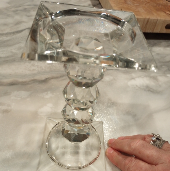 Lead Crystal Candle Pedistal - Picture 6 of 7